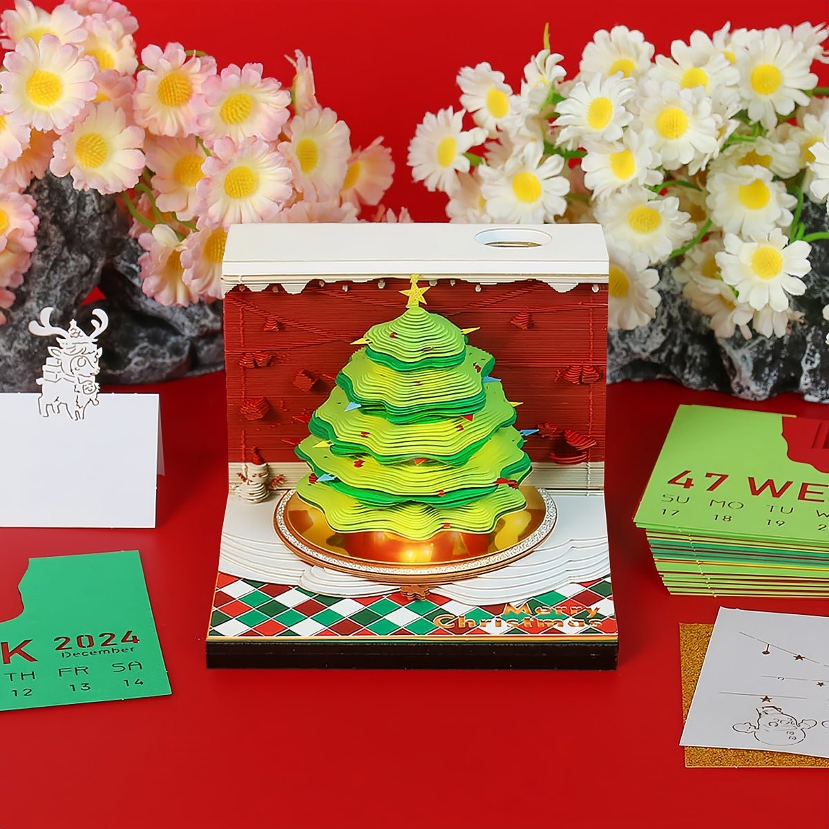 3D Calendar 2026 - Christmas Tree A - 3D Calendar