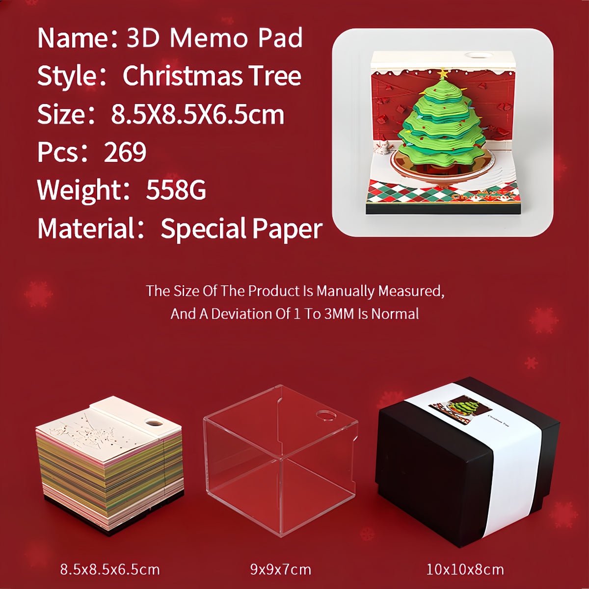 3D Calendar 2026 - Christmas Tree A - 3D Calendar