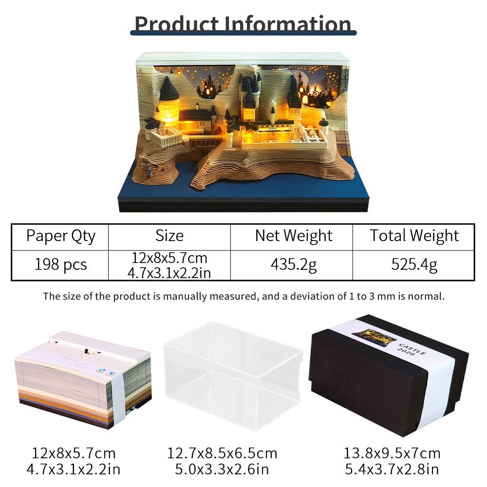 3D Calendar 2026 - Castle - 3D Calendar