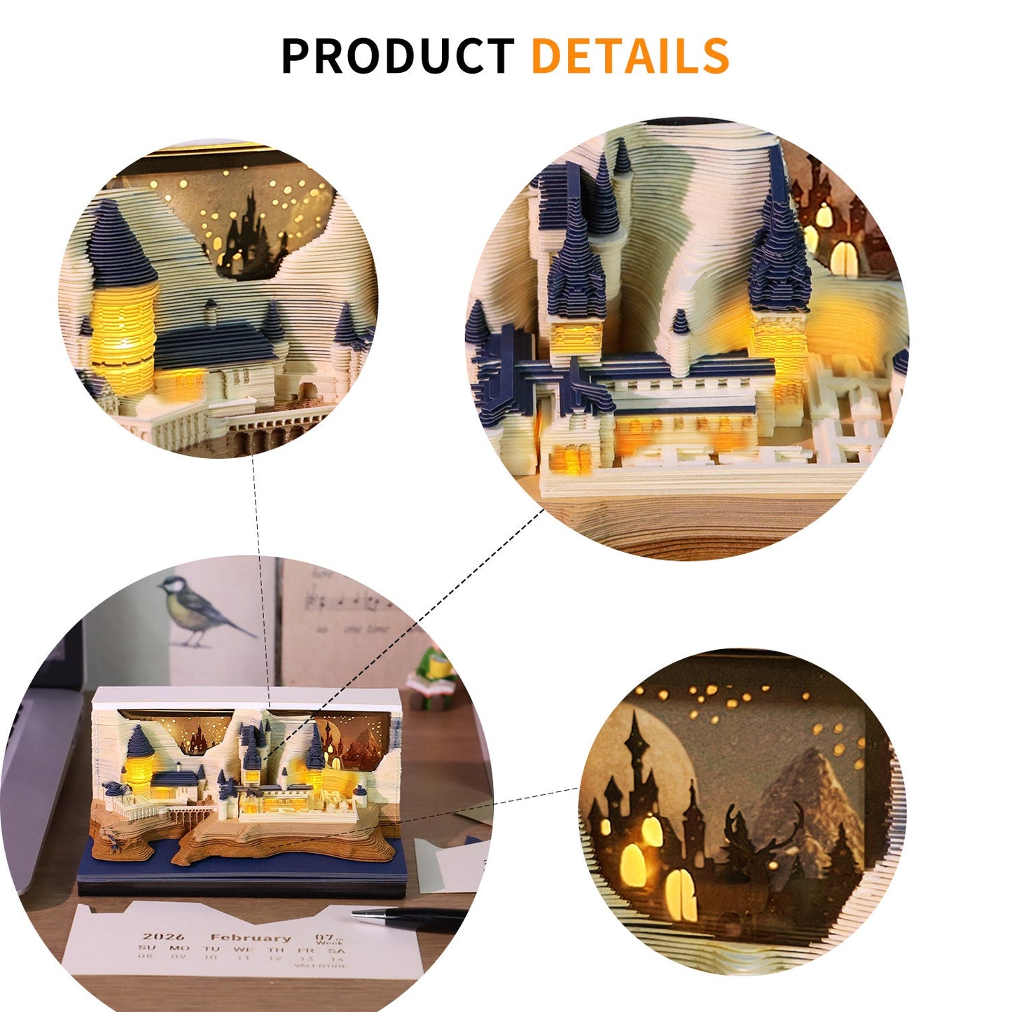 3D Calendar 2026 - Castle - 3D Calendar