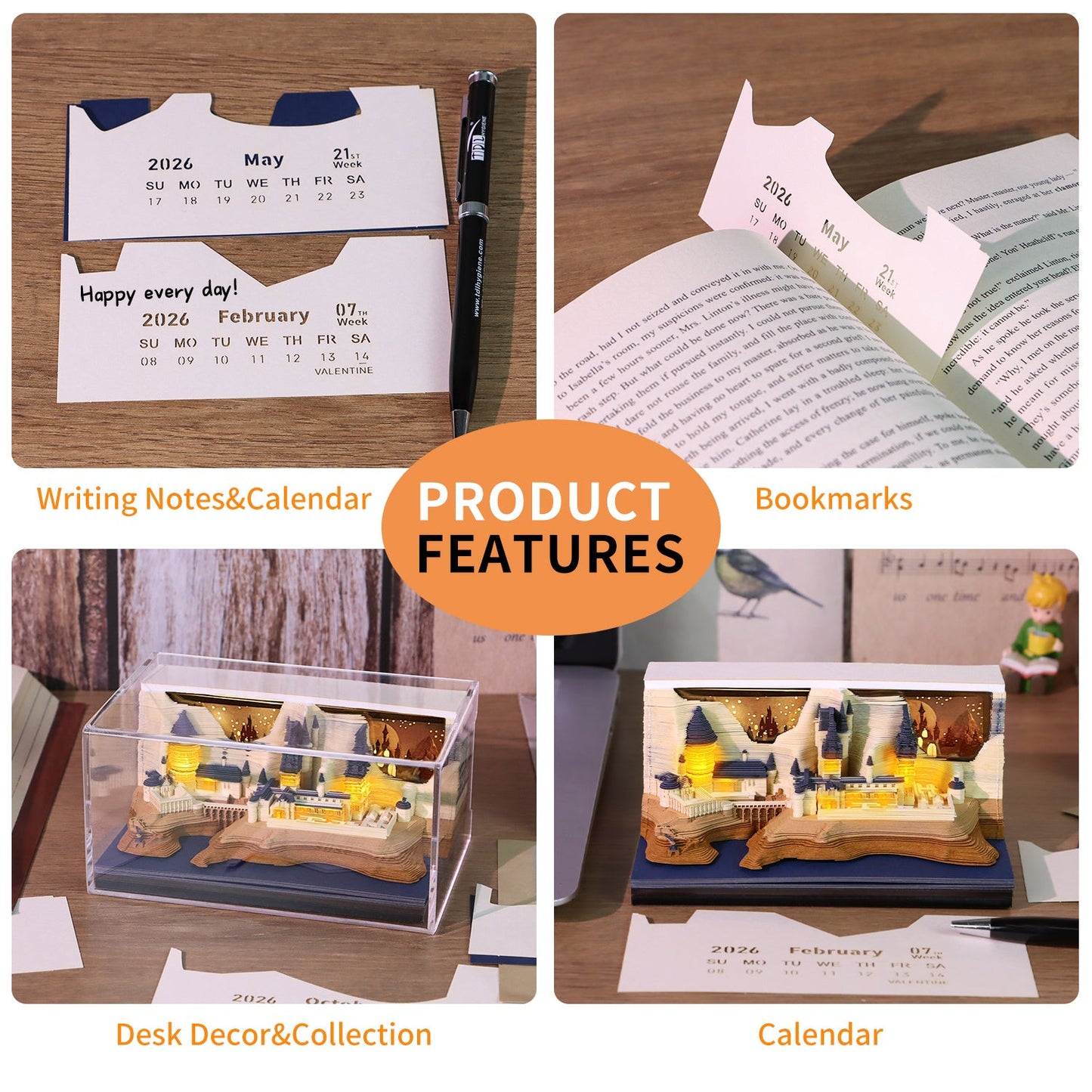 3D Calendar 2026 - Castle - 3D Calendar