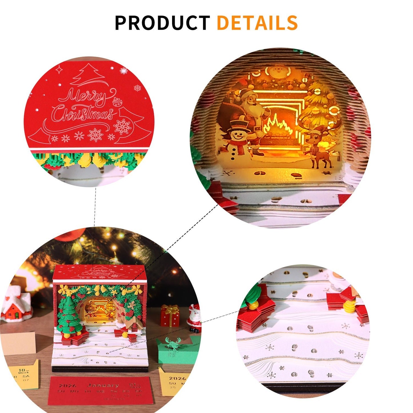 3D Calendar 2026 - Christmas Arch - 3D Calendar