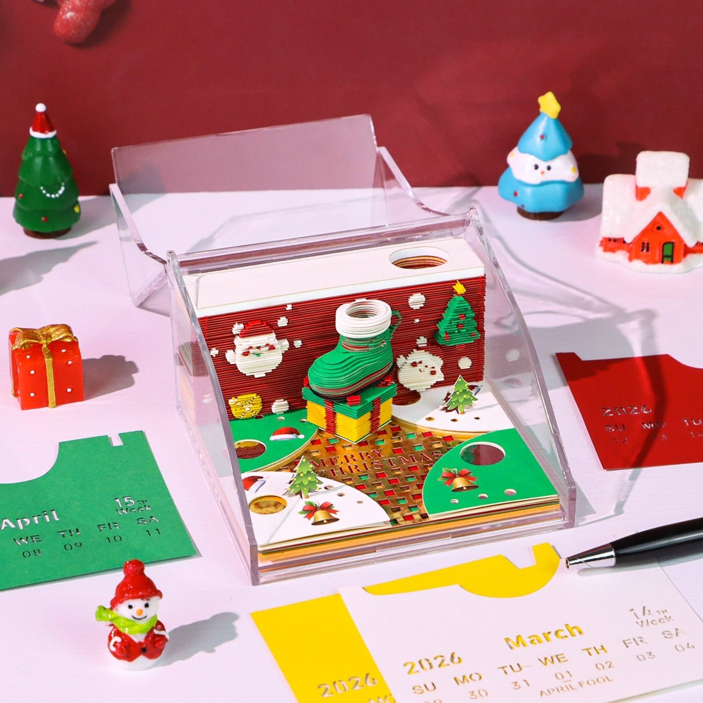 3D Calendar 2026 - Christmas Cup - 3D Calendar