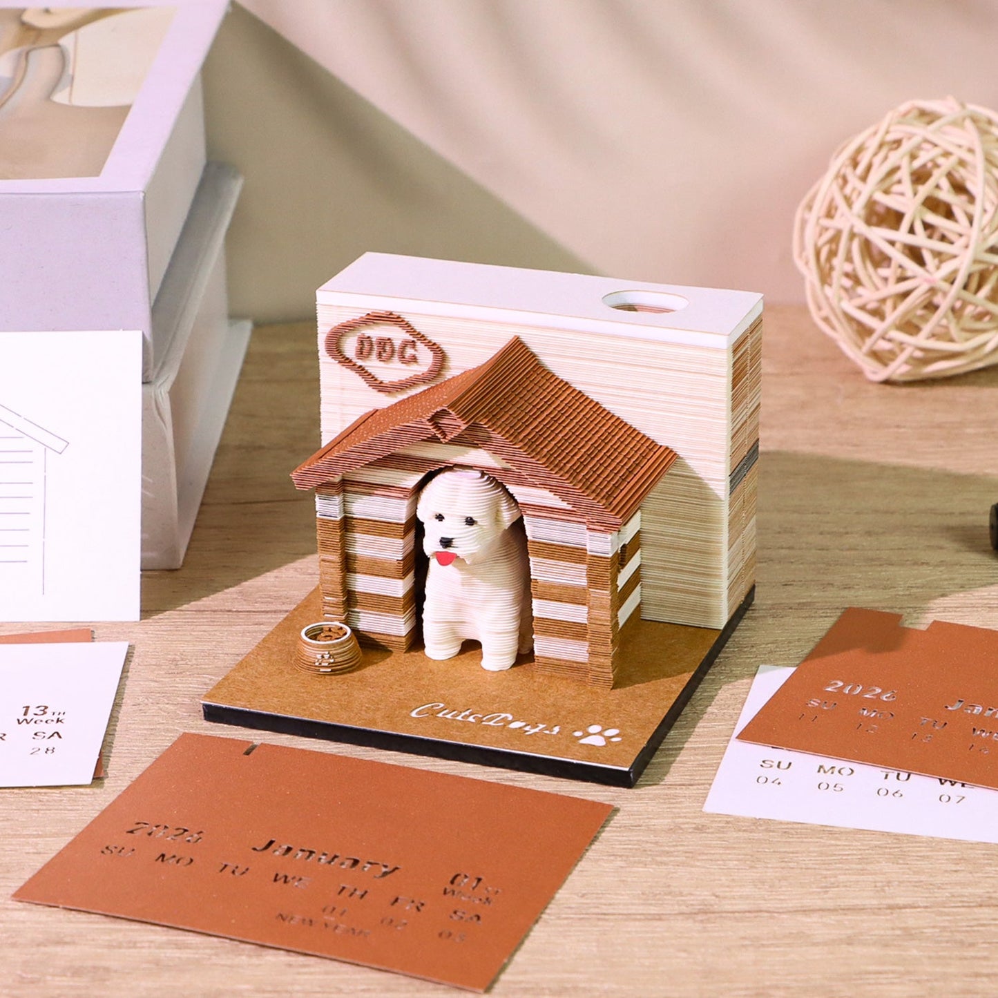 3D Calendar 2026 - Dog - 3D Calendar