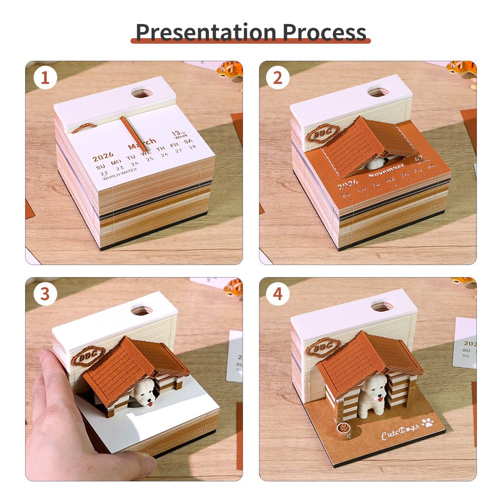 3D Calendar 2026 - Dog - 3D Calendar