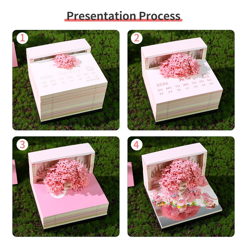 3D Calendar 2026 - Floral Tree Island - 3D Calendar