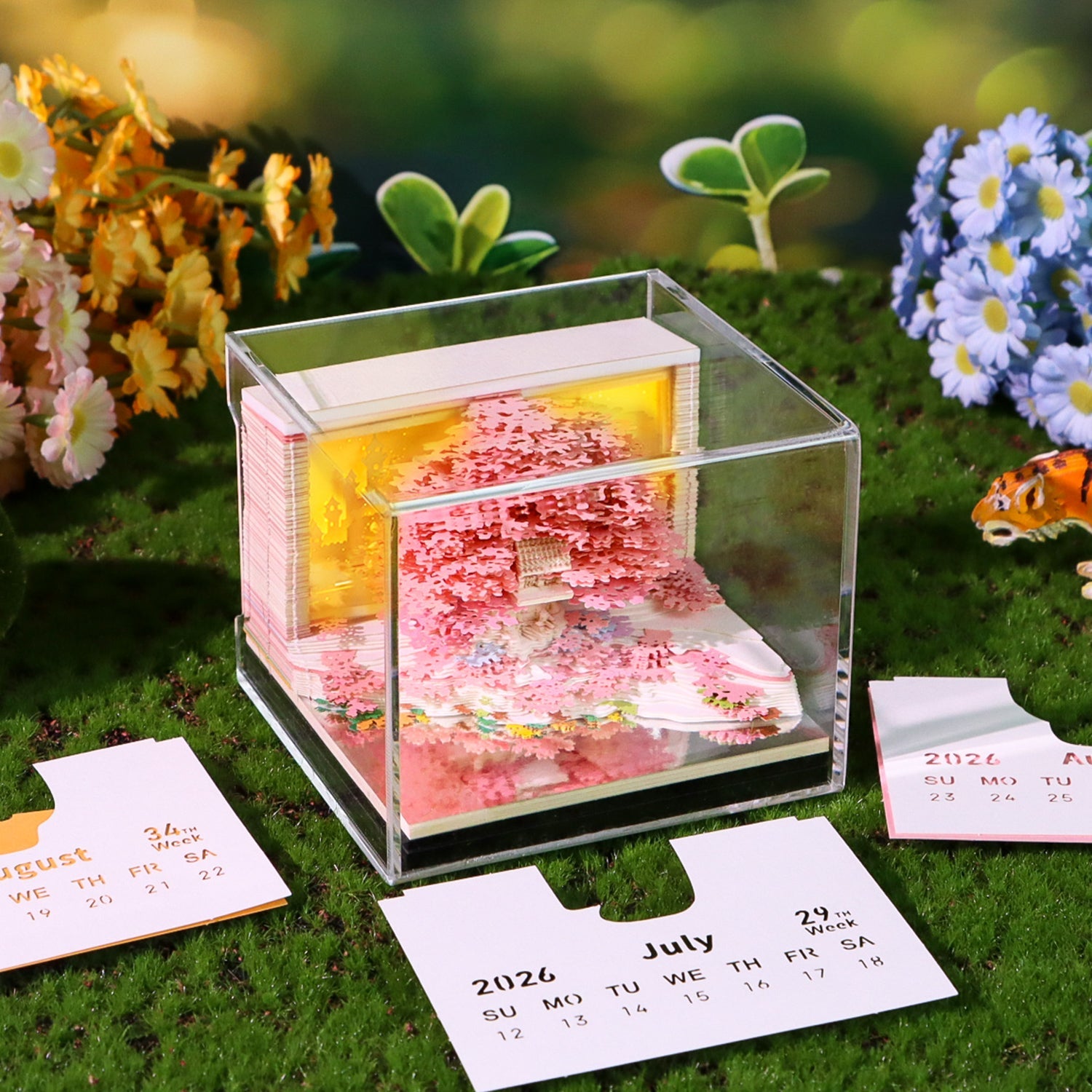 3D Calendar 2026 - Floral Tree Island - 3D Calendar