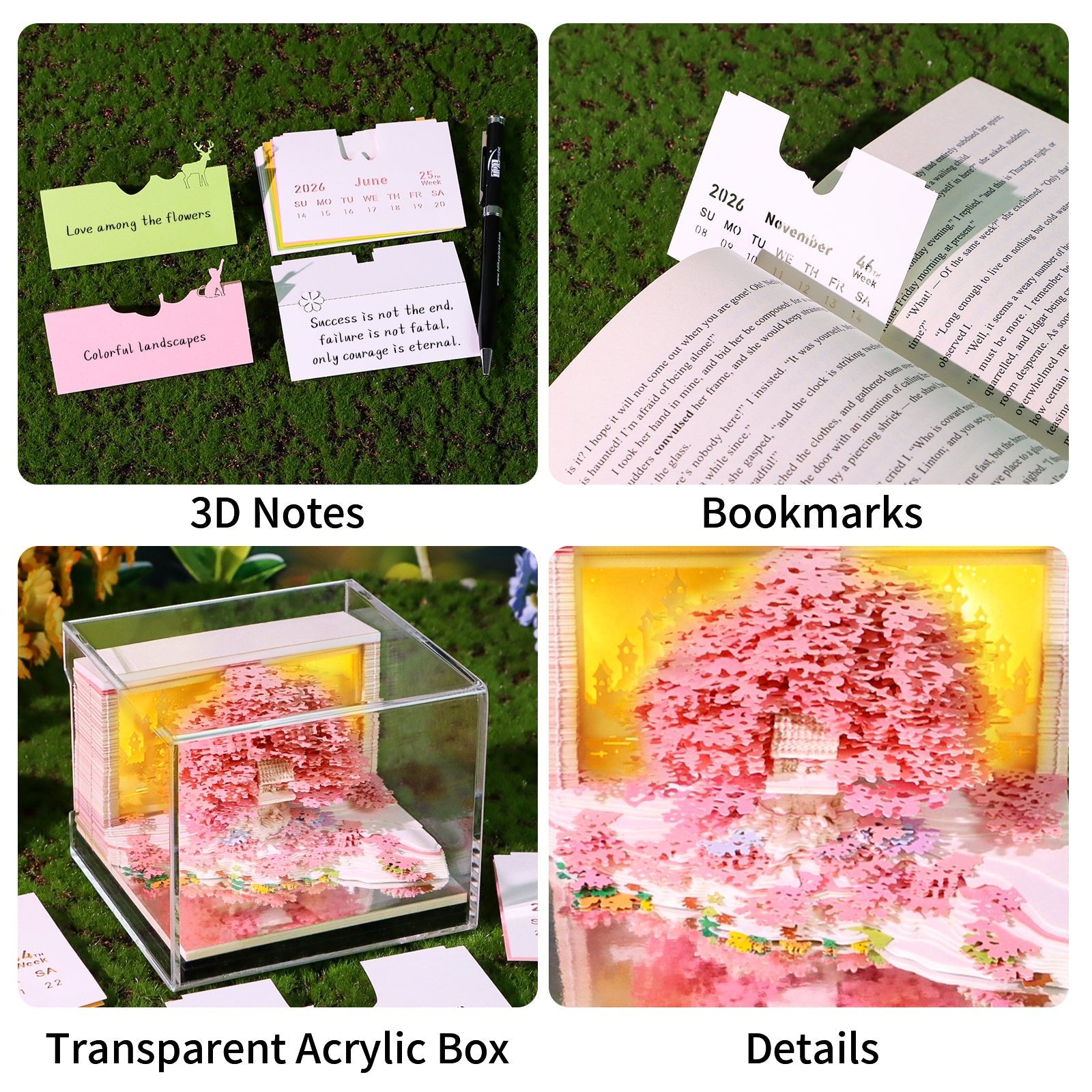 3D Calendar 2026 - Floral Tree Island - 3D Calendar