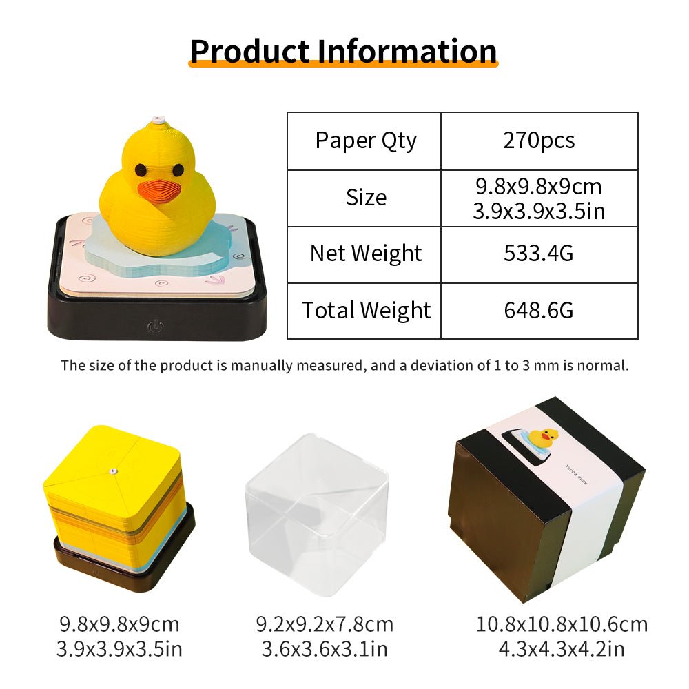 3D Calendar 2026 - Little Yellow Duck - 3D Calendar