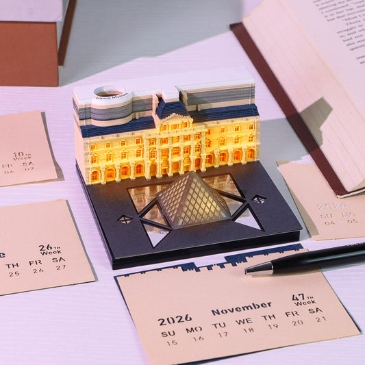 3D Calendar 2026 - Louvre - 3D Calendar