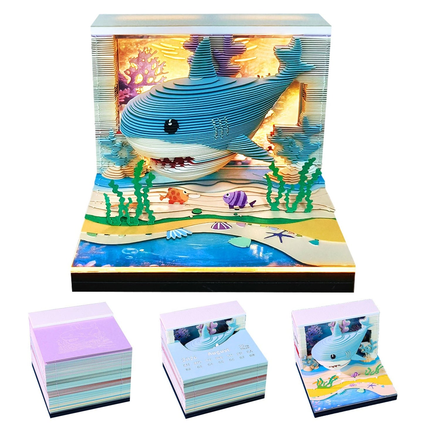 3D Calendar 2026 - Lovely Ocean Shark - 3D Calendar