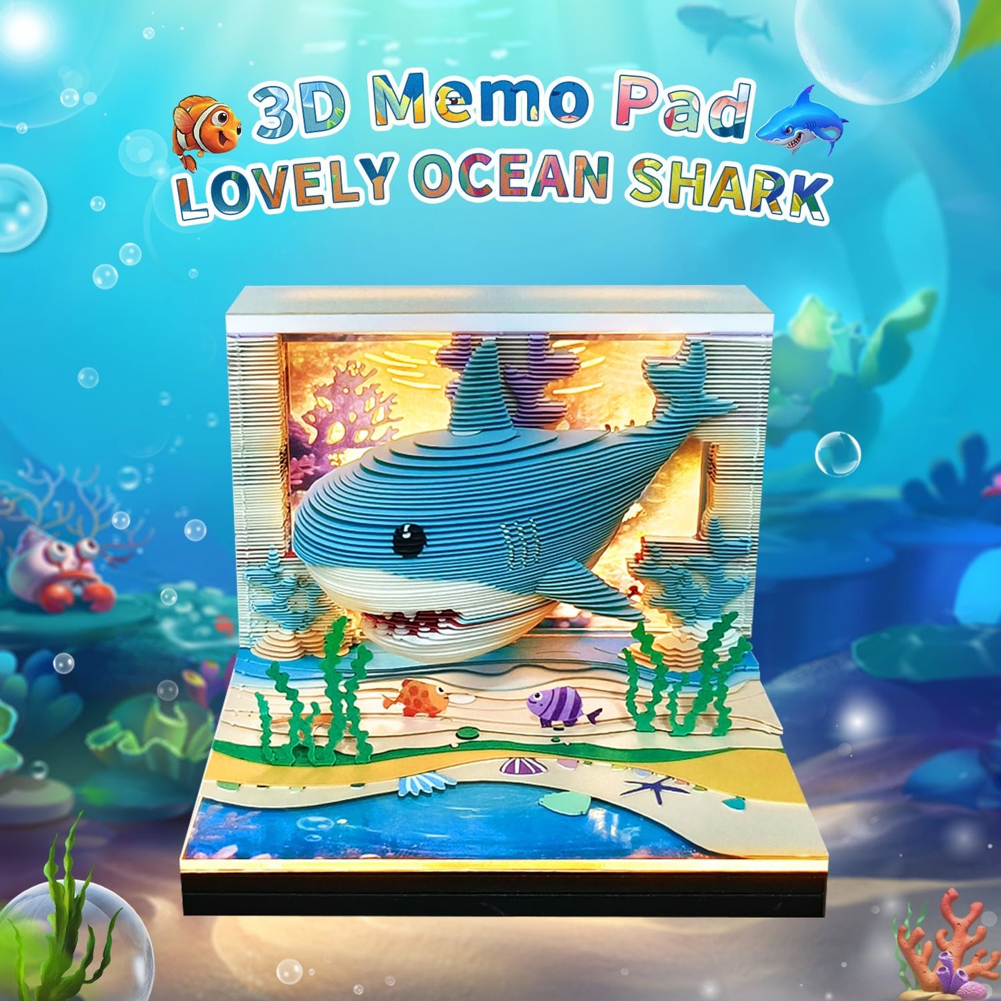 3D Calendar 2026 - Lovely Ocean Shark - 3D Calendar
