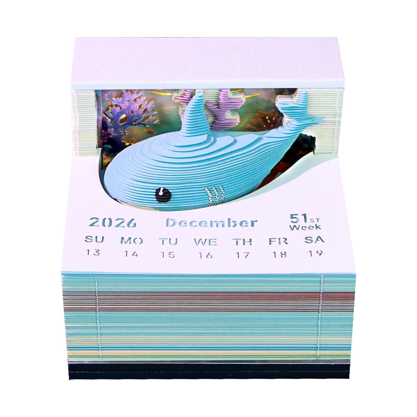 3D Calendar 2026 - Lovely Ocean Shark - 3D Calendar