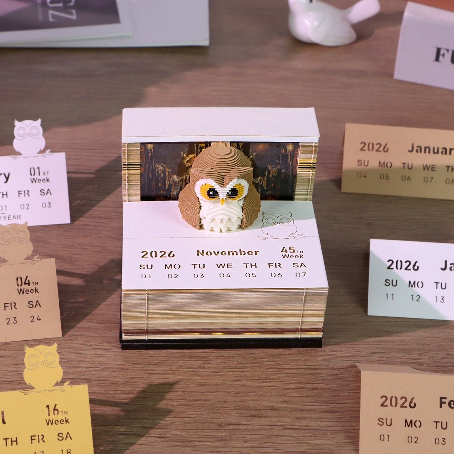3D Calendar 2026 - Magic Owl - 3D Calendar