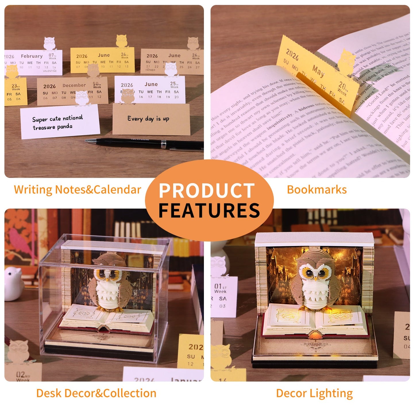 3D Calendar 2026 - Magic Owl - 3D Calendar