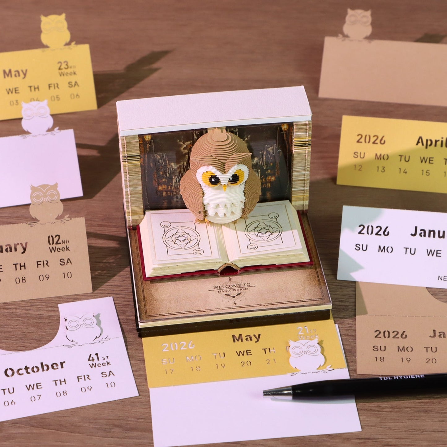 3D Calendar 2026 - Magic Owl - 3D Calendar