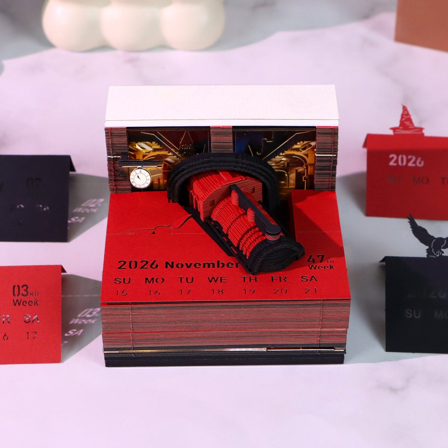 3D Calendar 2026 - Magic Platform Train - 3D Calendar