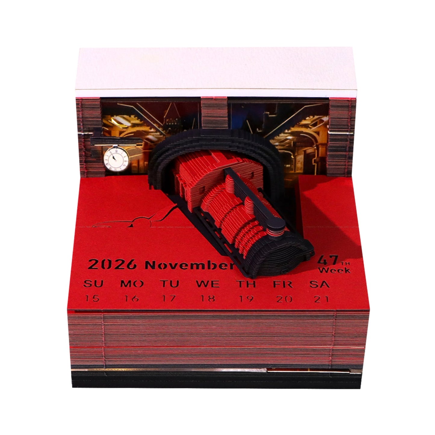 3D Calendar 2026 - Magic Platform Train - 3D Calendar