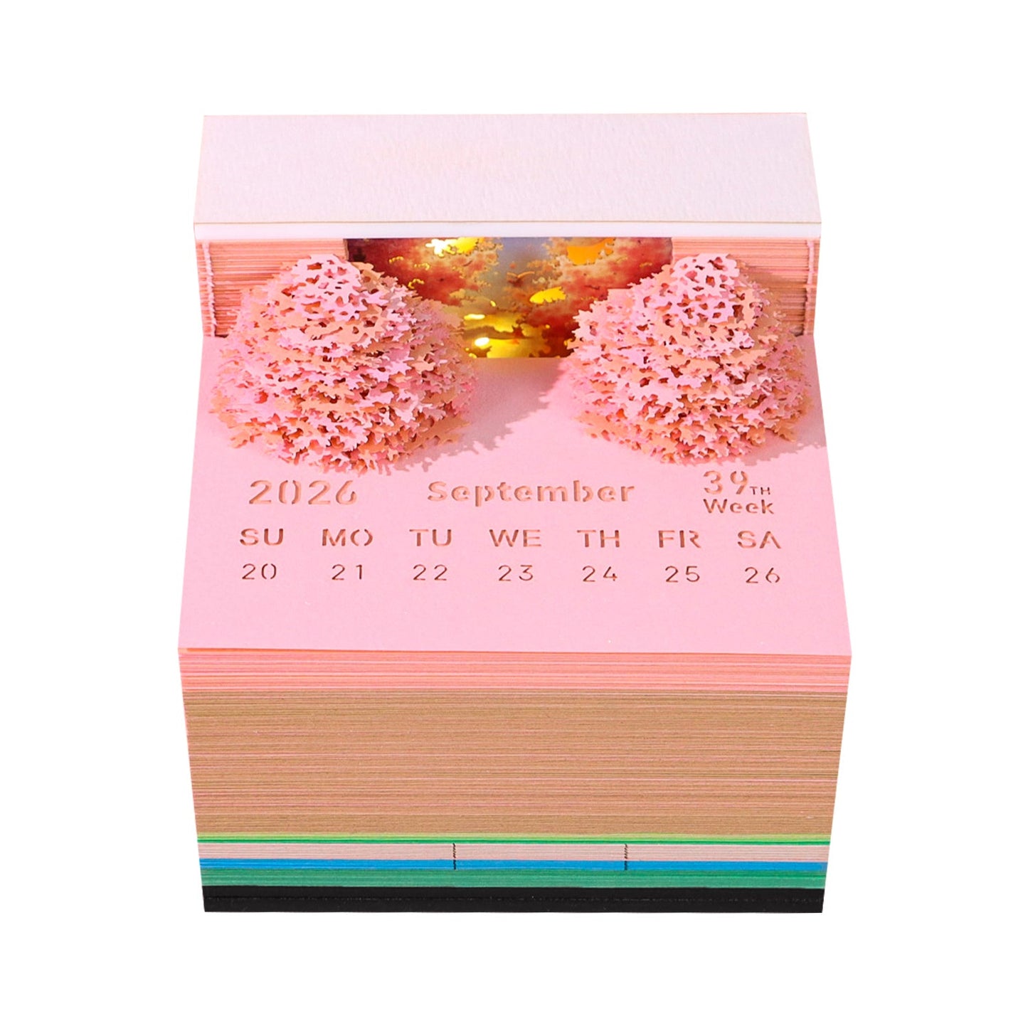 3D Calendar 2026 - Peach Blossom Forest - 3D Calendar