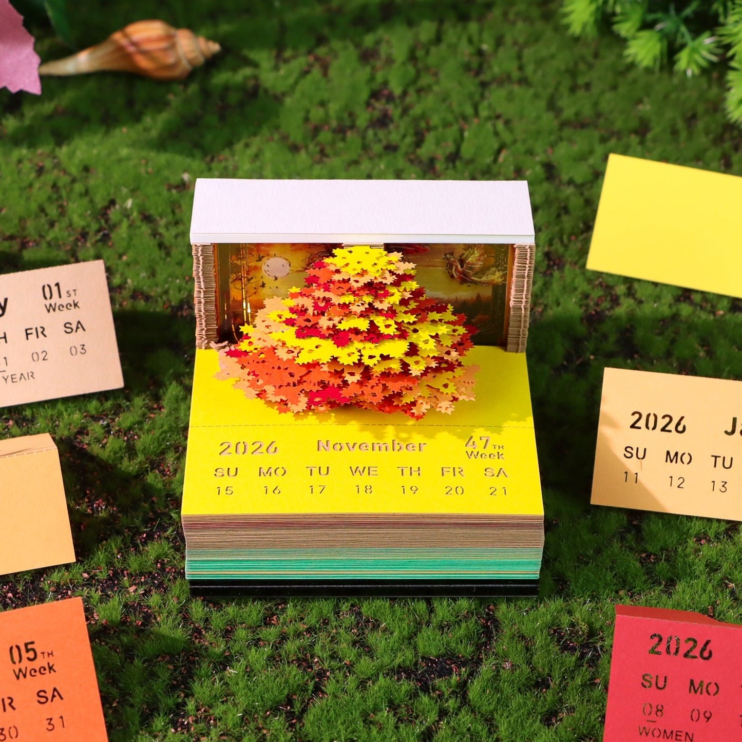 3D Calendar 2026 - Phoenix Perched Wutong - 3D Calendar