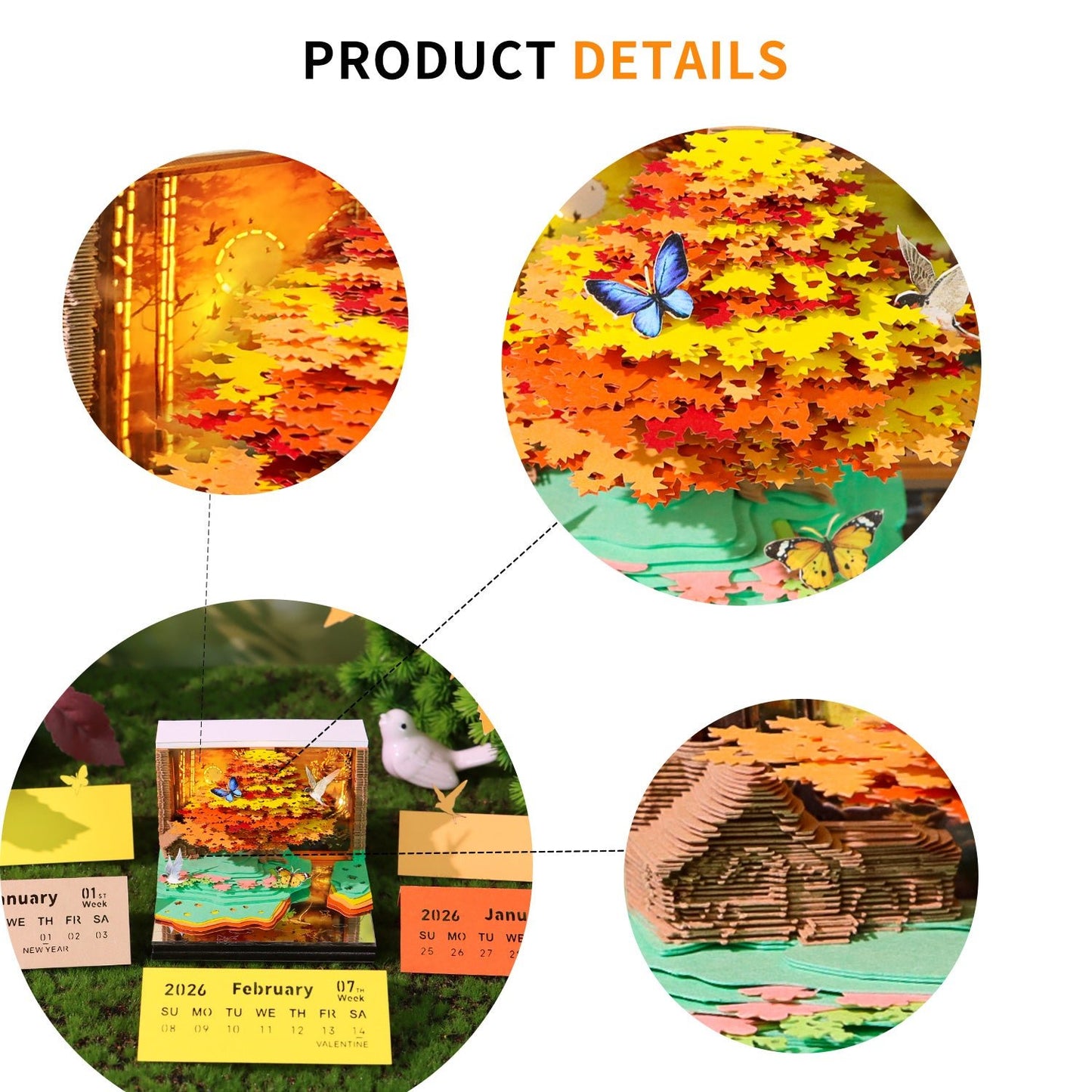 3D Calendar 2026 - Phoenix Perched Wutong - 3D Calendar