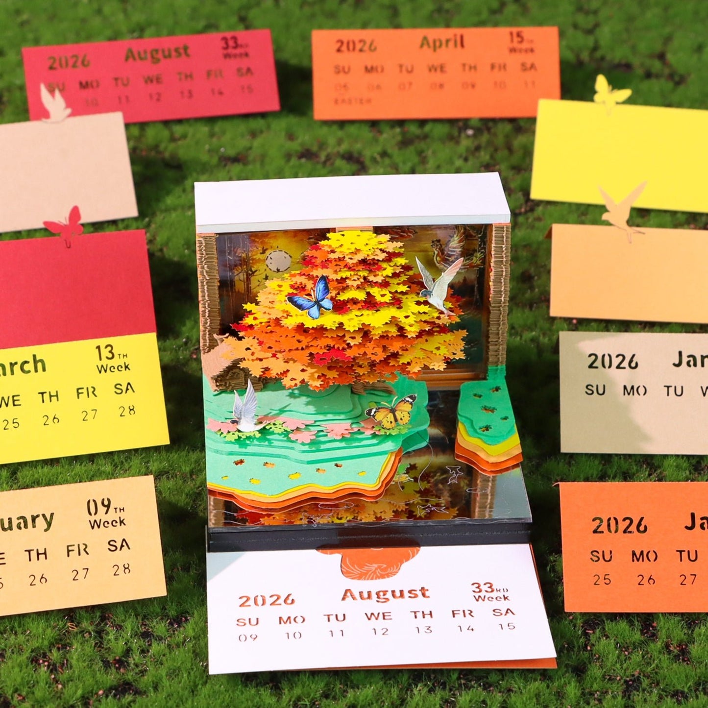 3D Calendar 2026 - Phoenix Perched Wutong - 3D Calendar