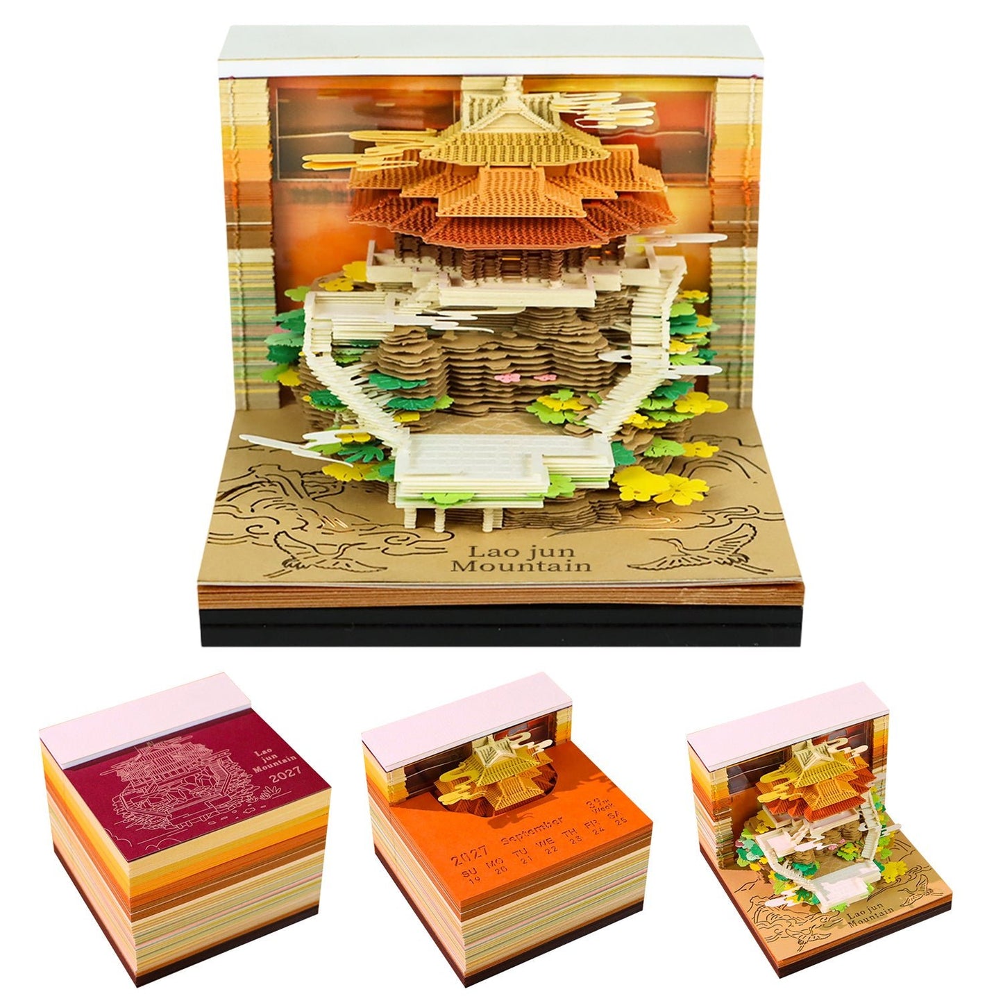 3D Calendar - Clouds Surrounding the Mountain - 3D Calendar