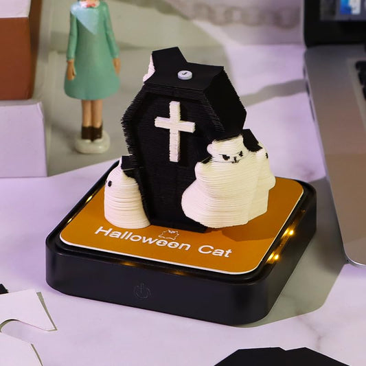 3D Calendar - Halloween Cat - 3D Calendar