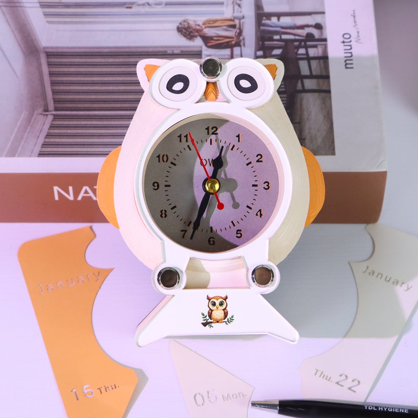 3D Calendar - Owl Clock - 3D Calendar