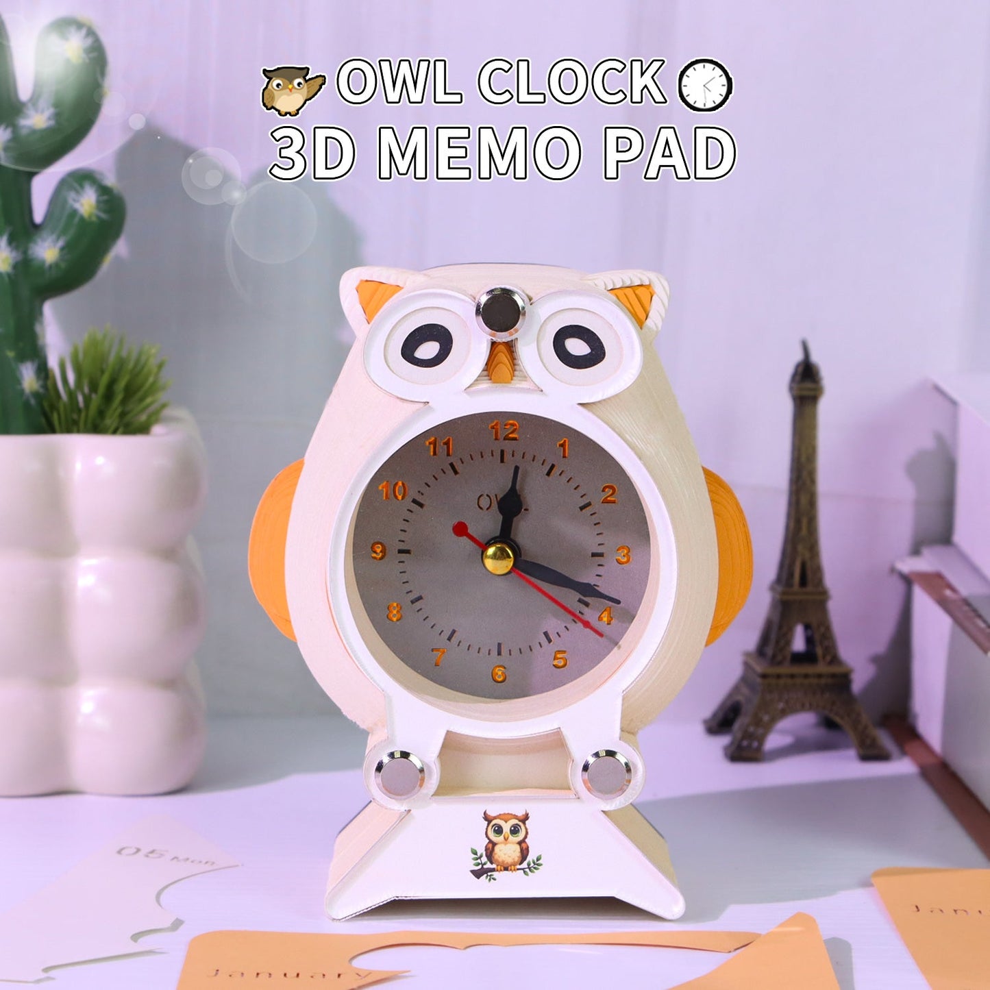 3D Calendar - Owl Clock - 3D Calendar
