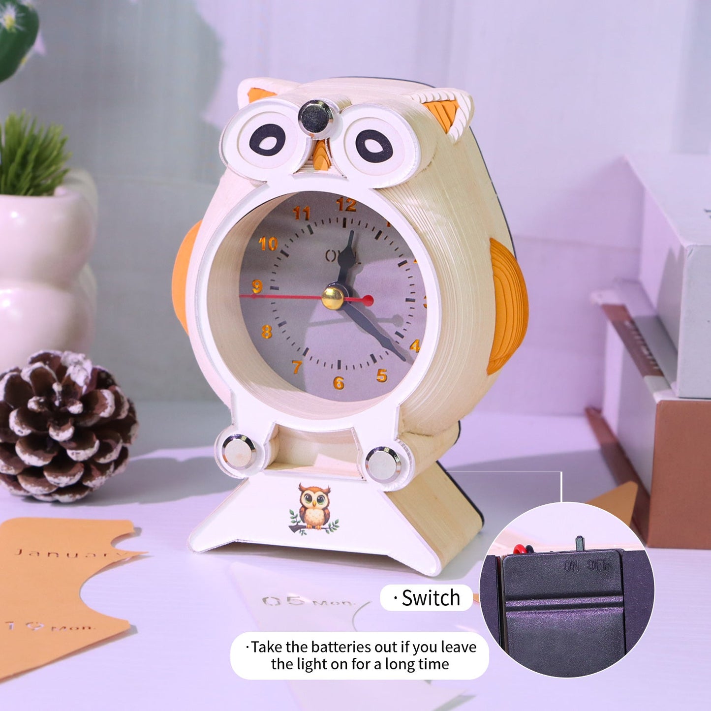 3D Calendar - Owl Clock - 3D Calendar