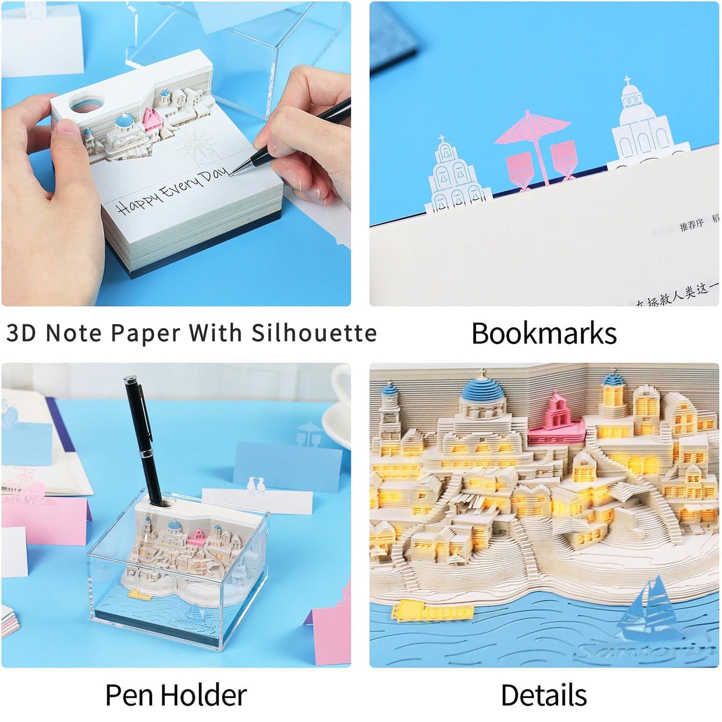 3D Calendar 2026 - Santorini - 3D Calendar