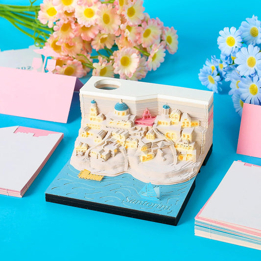 3D Calendar 2026 - Santorini - 3D Calendar