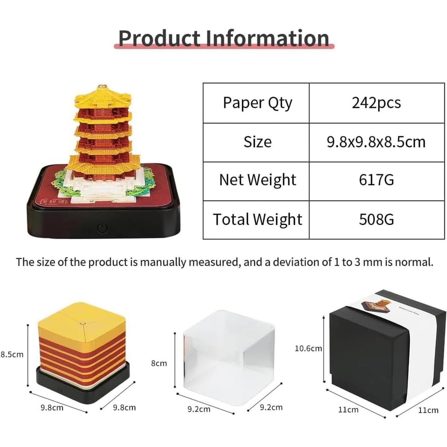 3D Calendar 2026 - Yellow Crane Tower - 3D Calendar
