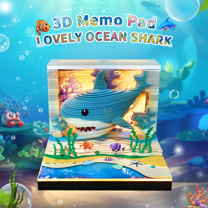 3D Calendar 2027 - Lovely Ocean Shark