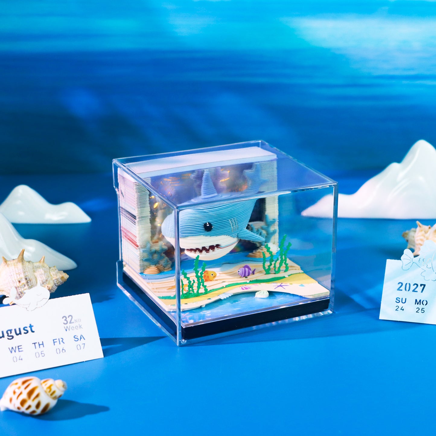 3D Calendar 2027 - Lovely Ocean Shark