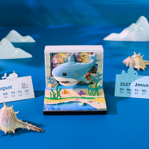 3D Calendar 2027 - Lovely Ocean Shark
