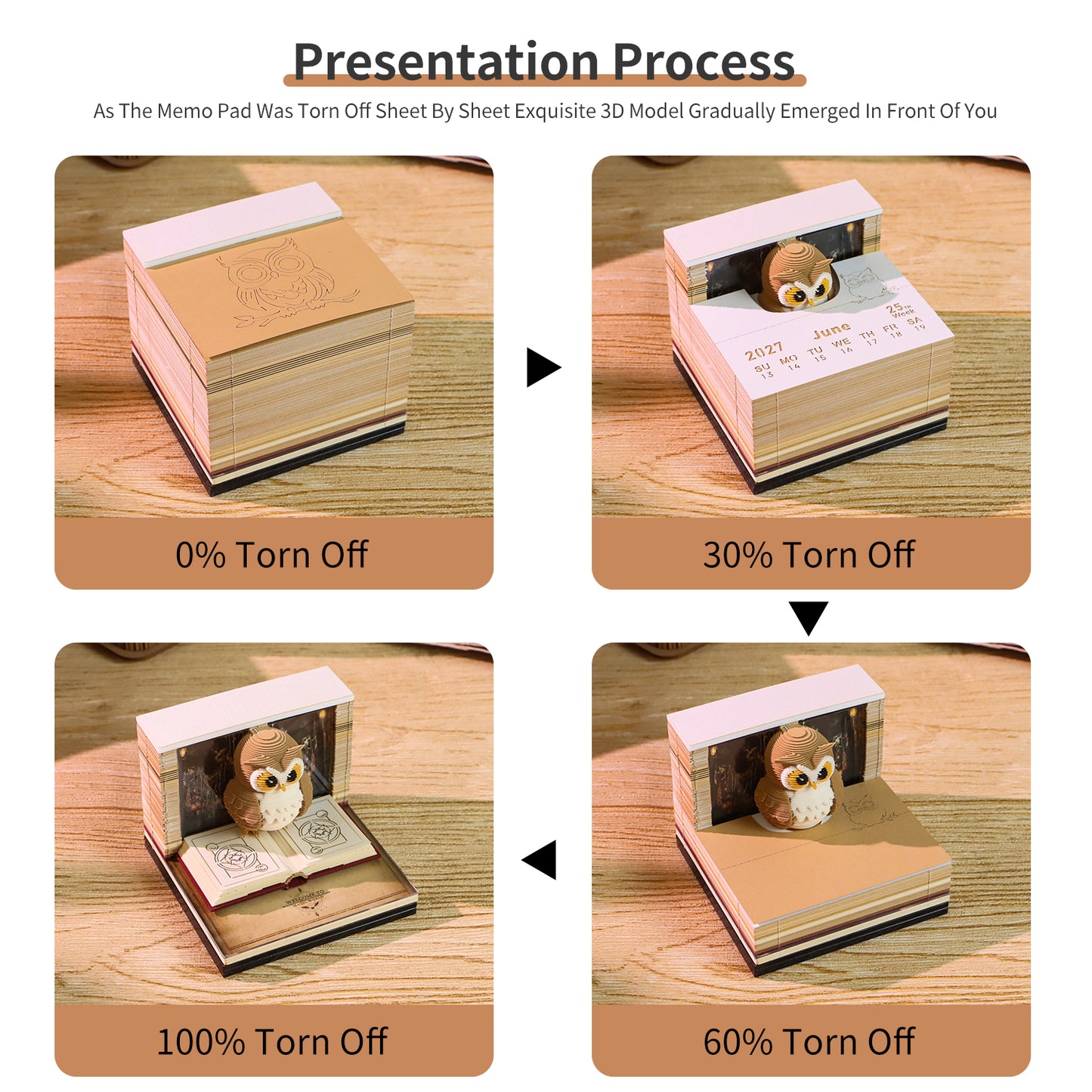 3D Calendar 2027 - Magic Owl