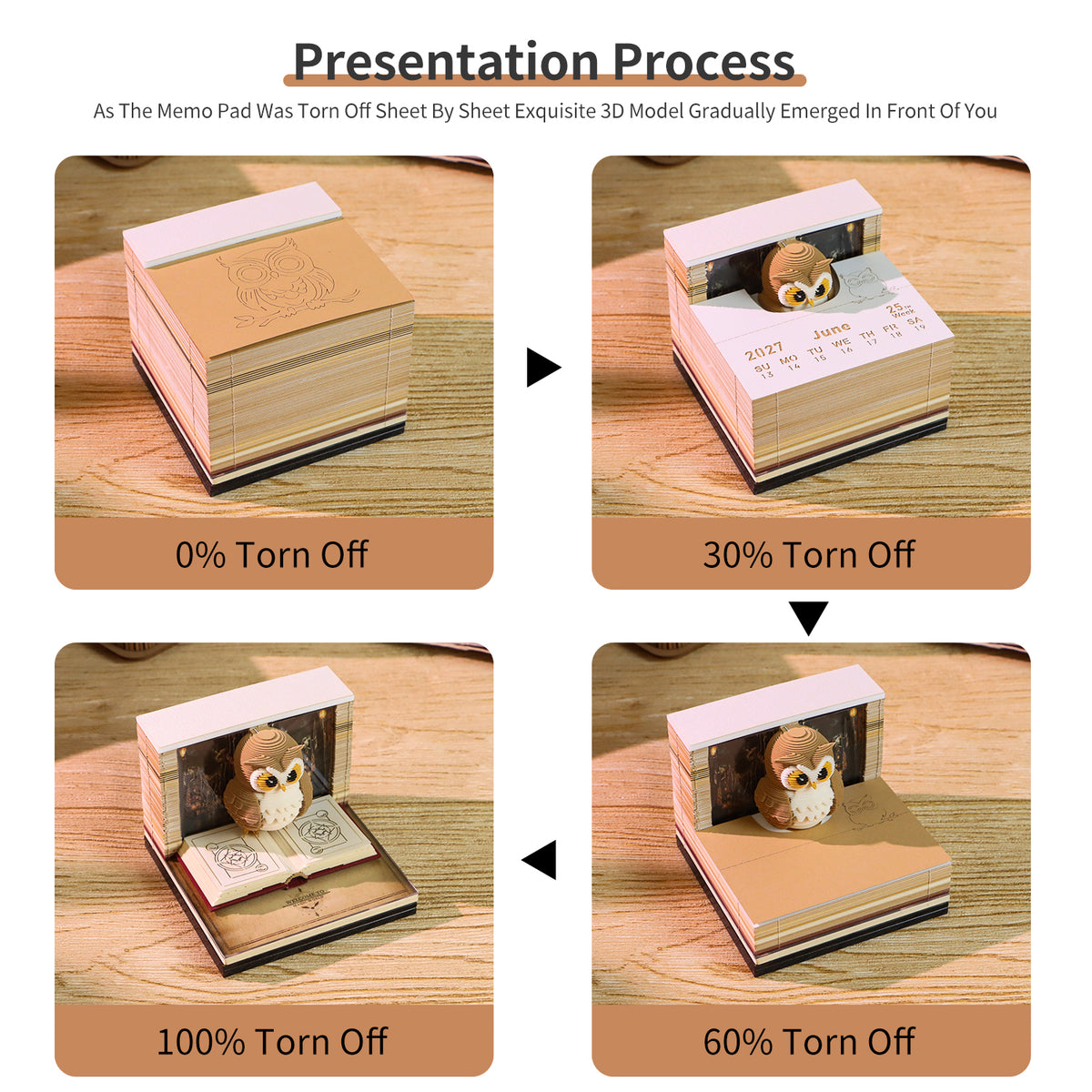 3D Calendar 2027 - Magic Owl