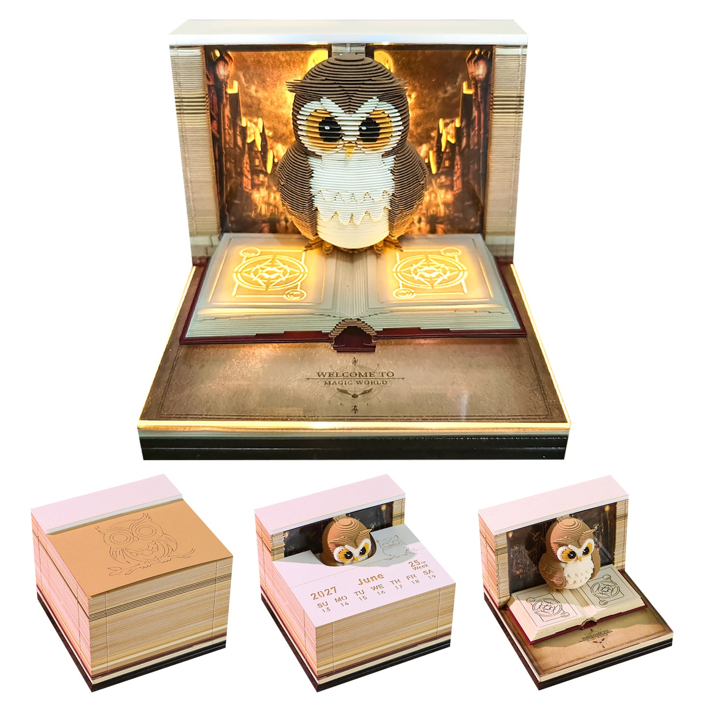 3D Calendar 2027 - Magic Owl
