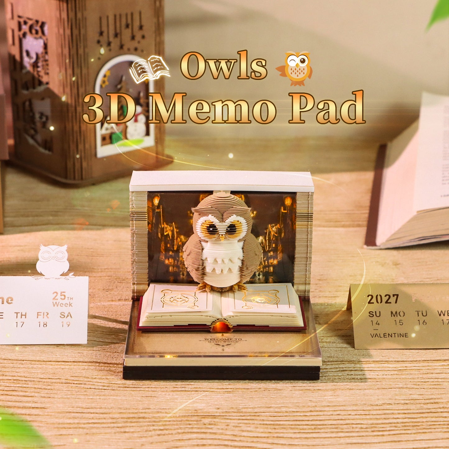 3D Calendar 2027 - Magic Owl