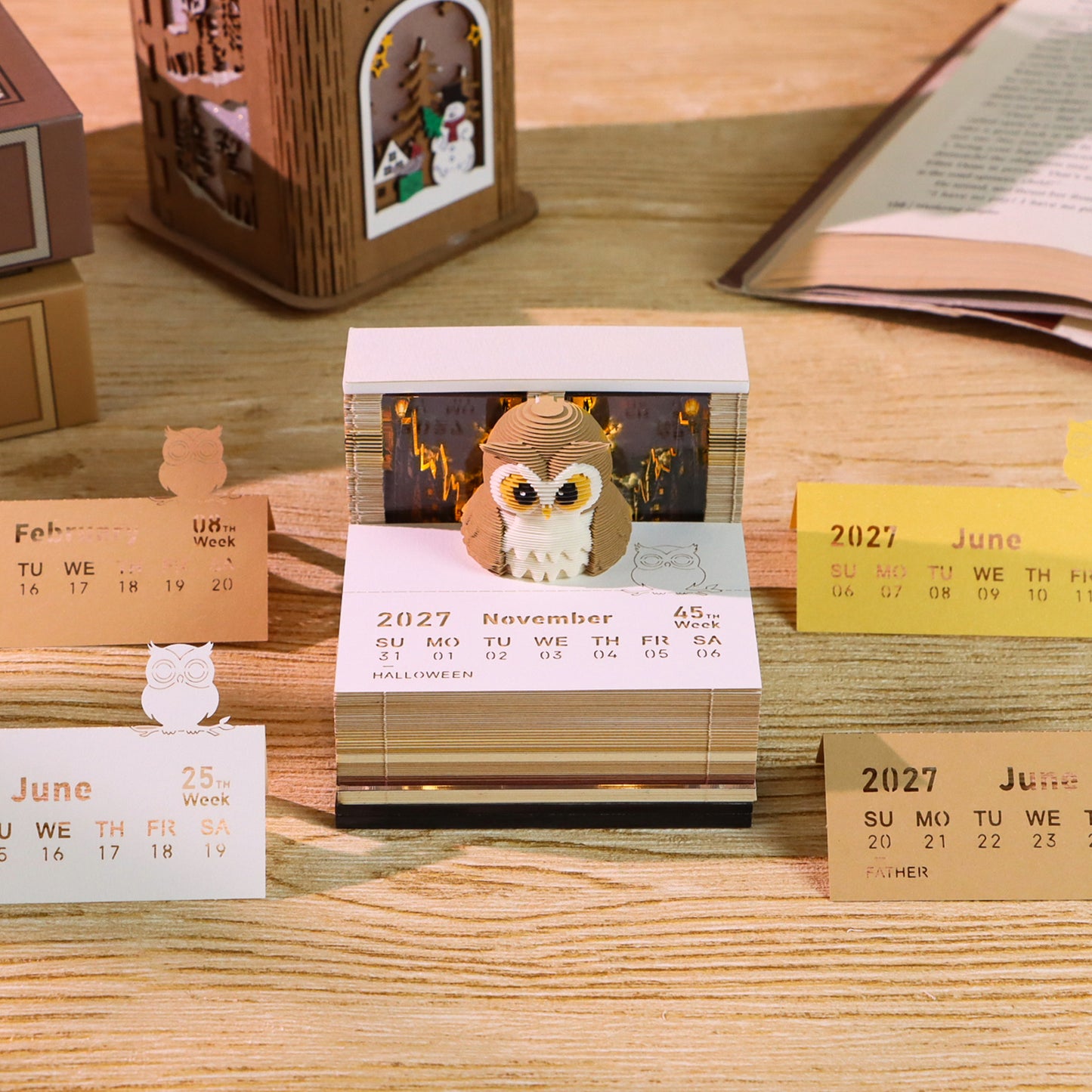 3D Calendar 2027 - Magic Owl