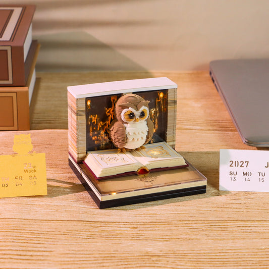 3D Calendar 2027 - Magic Owl