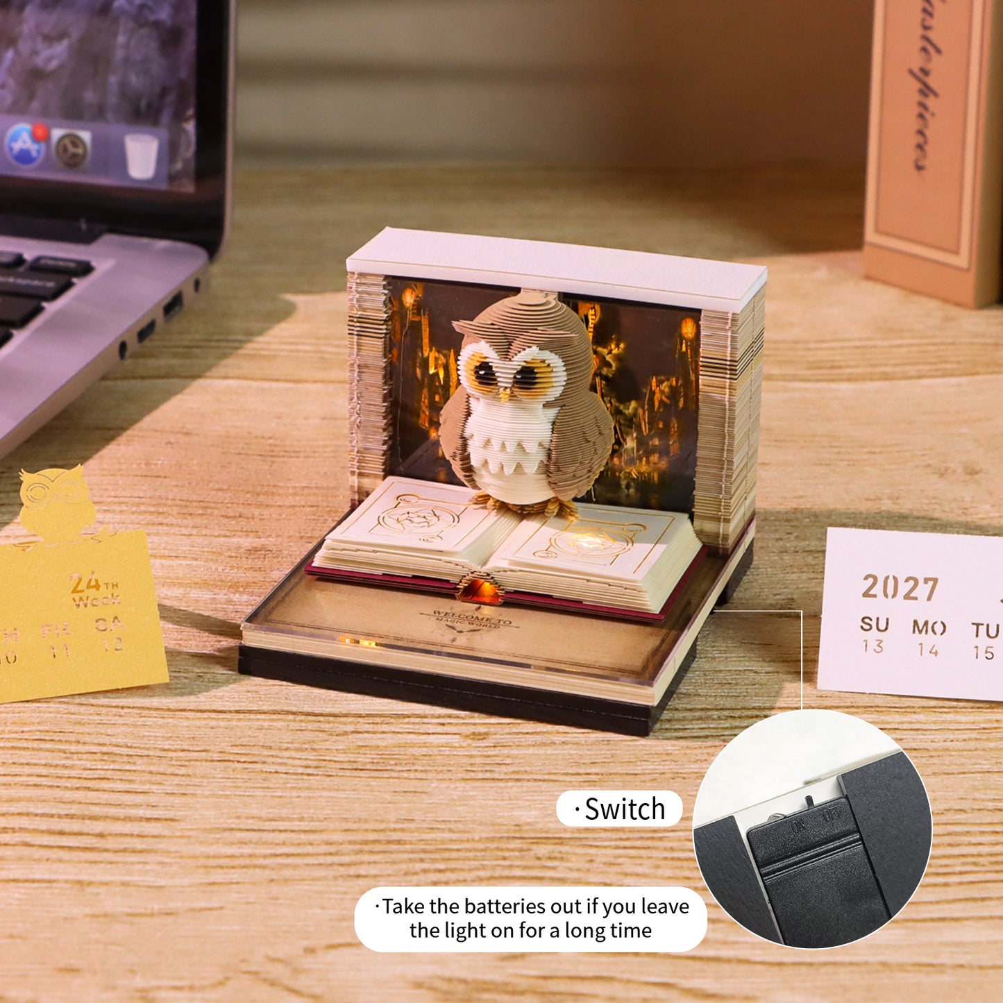 3D Calendar 2027 - Magic Owl