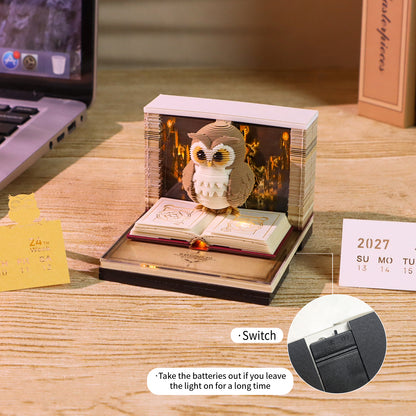 3D Calendar 2027 - Magic Owl