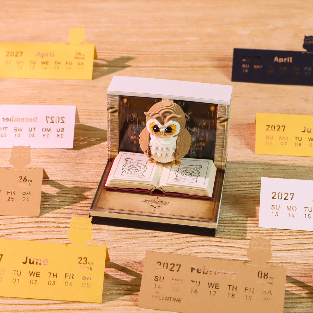 3D Calendar 2027 - Magic Owl
