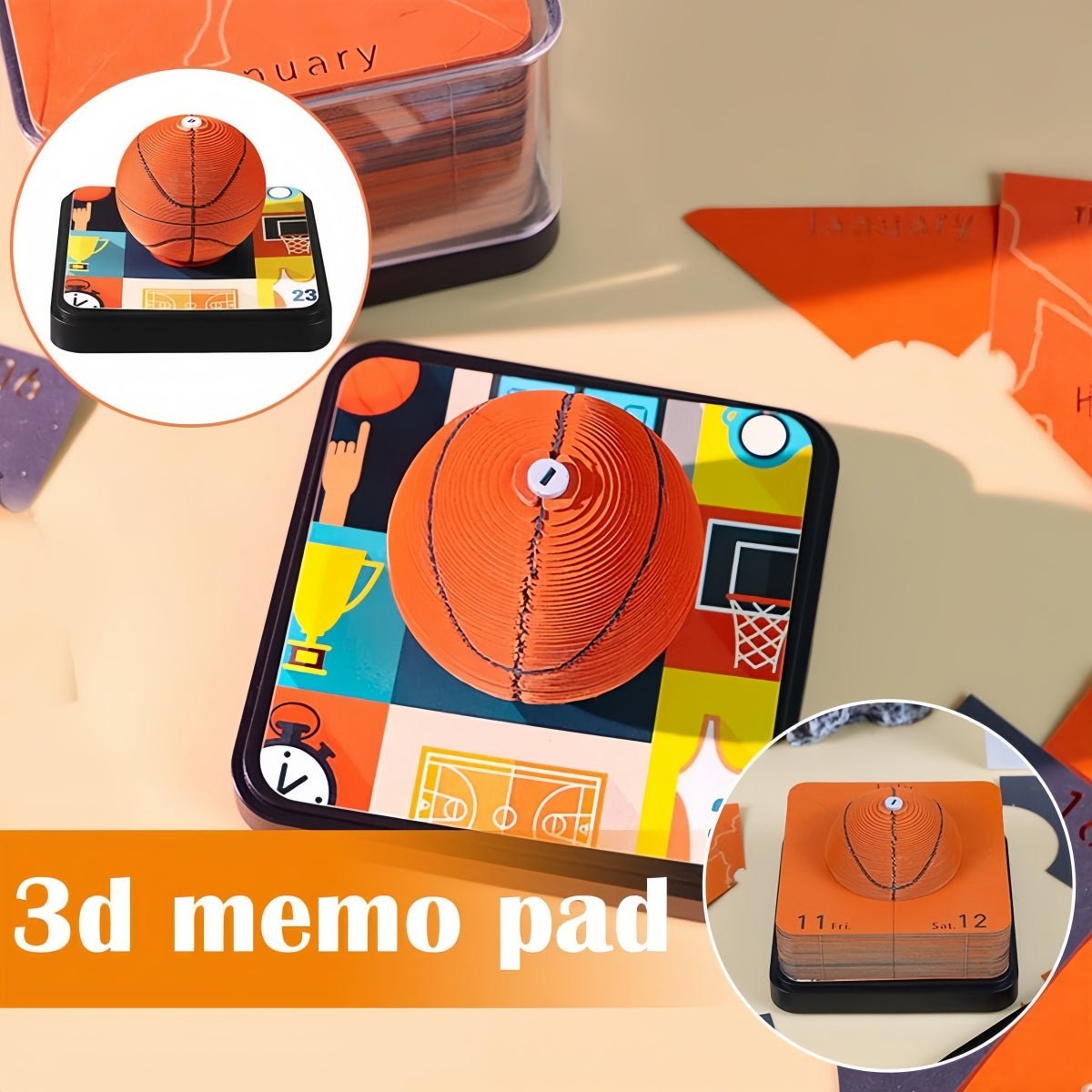 3D Calendar 2026 - Basketball - 3D Calendar