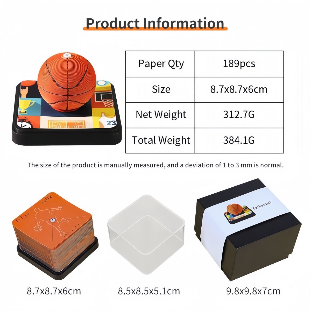 3D Calendar 2026 - Basketball - 3D Calendar