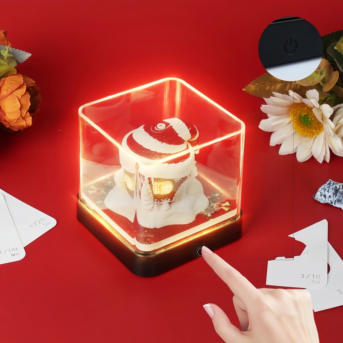 3D Calendar 2026 - Christmas Hat - 3D Calendar
