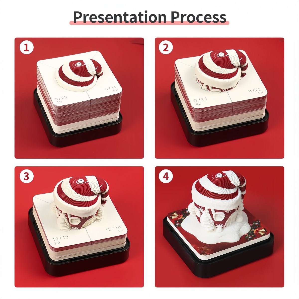 3D Calendar 2026 - Christmas Hat - 3D Calendar